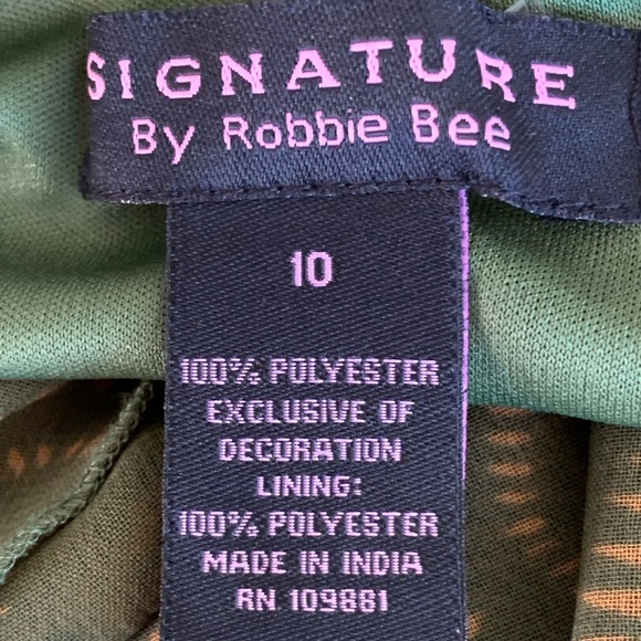 SIGNATURE by ROBBIE BEE RUFFLE GATSBY DRESS ASYMMETRICAL NECKLINE. WOMEN’S SZ 10 - Picture 9 of 10